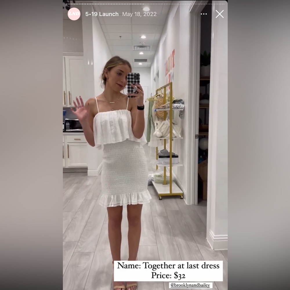 White mini dress from Lash Next Door